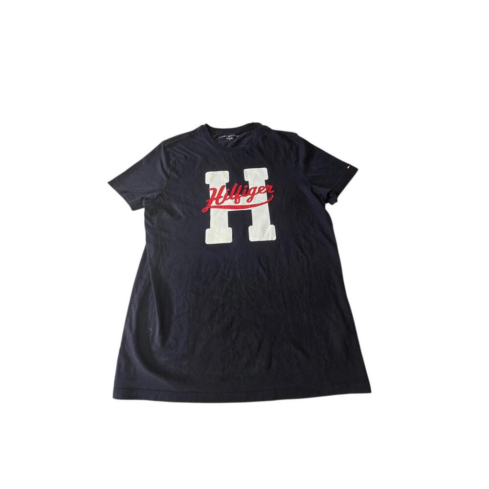 Tommy Hilfiger Black Graphic Logo T-Shirt Medium